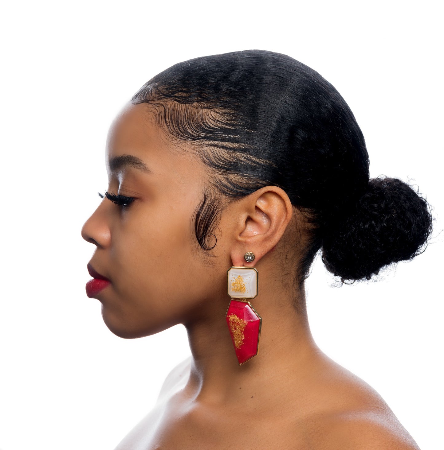 Stop The Show Earrings (red) - Efféminé Face Fear